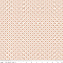Harvest on the Prairie Floral Geo Suede fabric with tan tile lattice on light peach