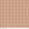 Harvest on the Prairie Plaid Brown fabric with brown and cream check