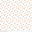Seasonal Basics Pumpkins White| 100% Cotton By Christopher Thompson From Riley Blake