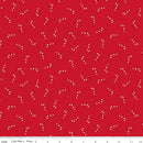 Seasonal Basics Candy Canes Red| 100% Cotton By Christopher Thompson From Riley Blake