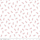 Seasonal Basics Candy Canes White| 100% Cotton By Christopher Thompson From Riley Blake