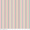 Seasonal Basics Ticking Stripe Christmas| 100% Cotton By The RBD Designers From Riley Blake