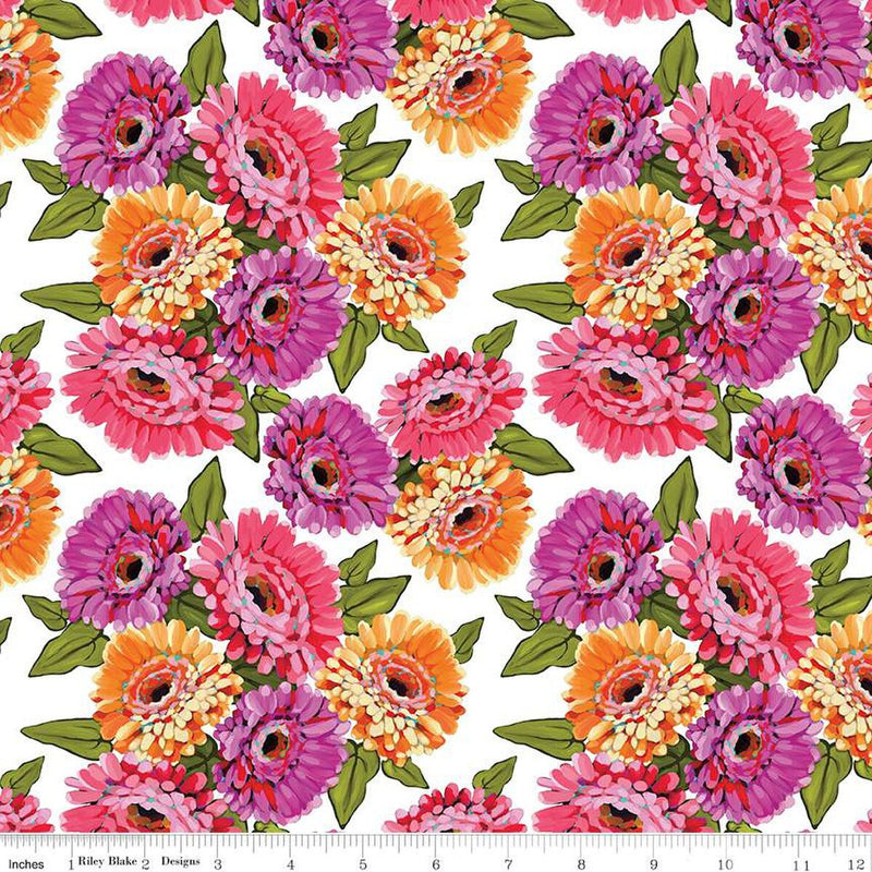 Zinnias - Main White