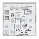 Creative Grids Curvy Log Cabin Trim Tool 6in Finished Blocks Quilt Ruler