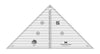 Creative Grids 90 degree quarter-square triangle ruler with black and white markings