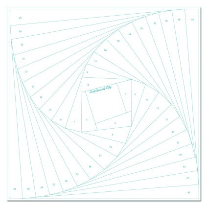 Fabric Foundation Piecing Panels - Spiral Long Cabin - 19" x 19"