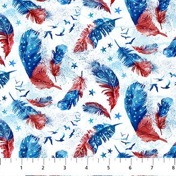 Red and Blue Feathers