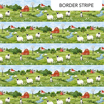 Counting Sheep DP28471-74 Border Stripe