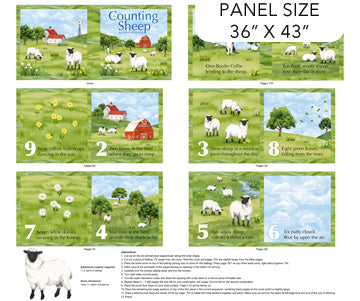 Counting Sheep DP28477-74 Book Panel