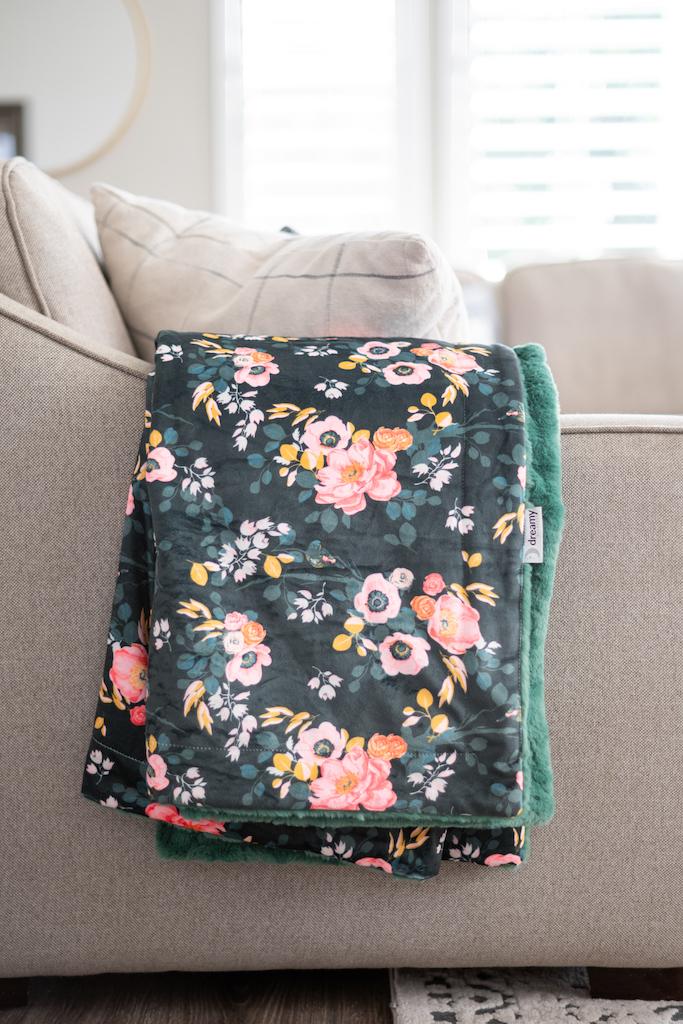 Porch Swing Floral Minky Blanket - 60x72