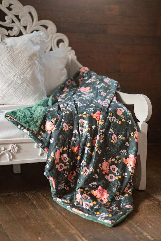 Porch Swing Floral Minky Blanket - 60x72