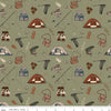 Flannel Let's Wander Gone Fishing - Sage