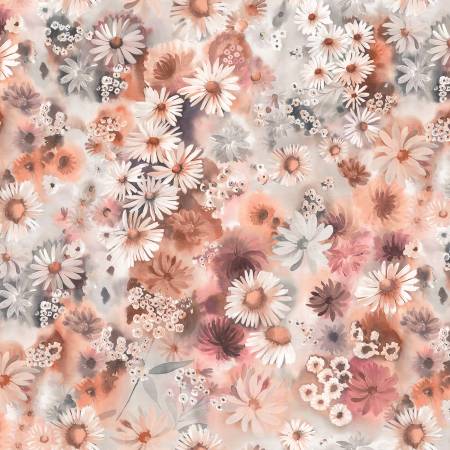 Coral/Pink 108in Wide Back Allover Flowers