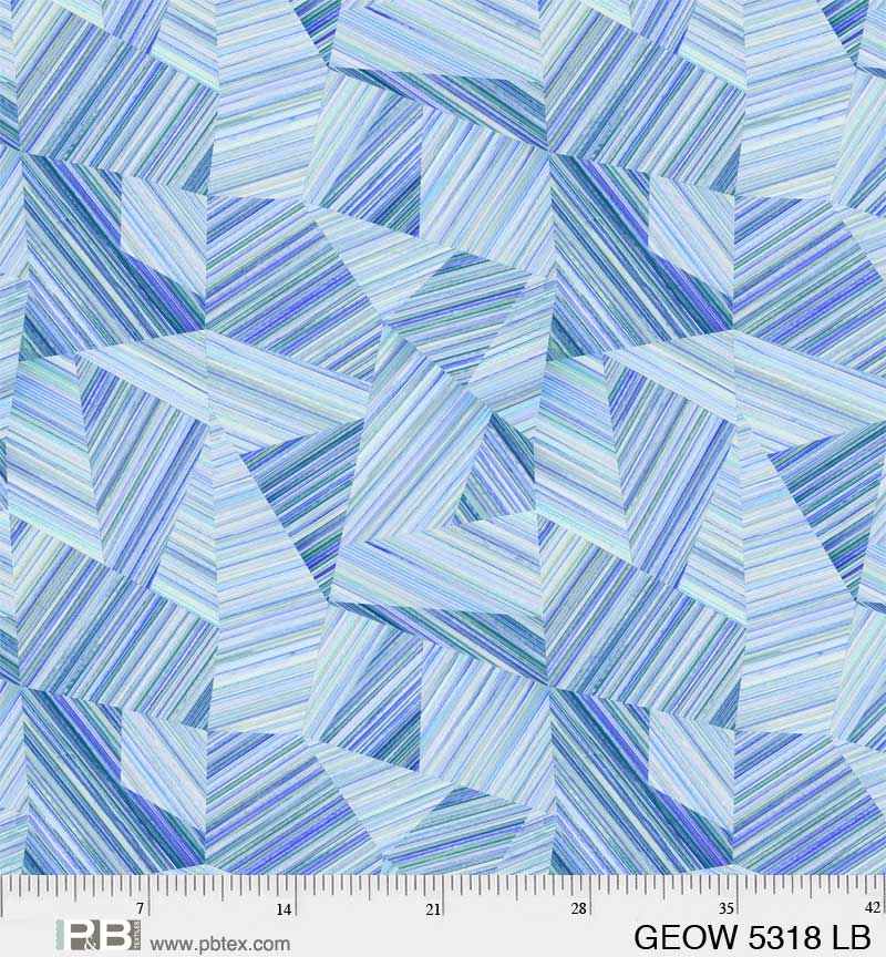 Geode Geometric Light Blue 108"