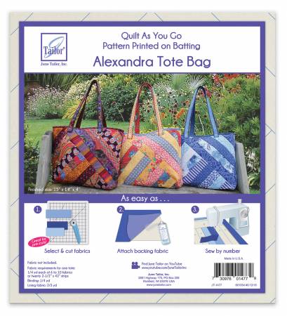 Quilt As You Go Tote Bag Alexandra Design