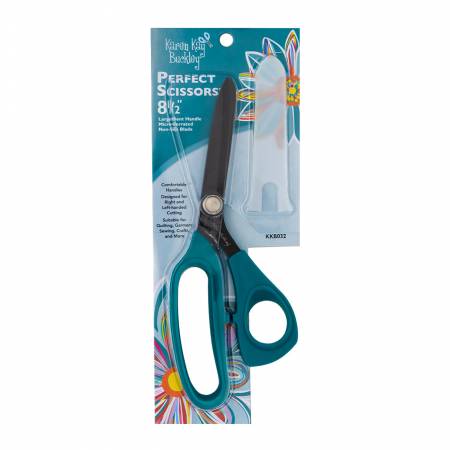 Perfect Scissors Dark Teal 8-1/2in Bent Handle Micro-Serrated Non-Slip Blade