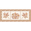 Harvest Table Runner with two maple leaf blocks and a pumpkin block framed in a sunflower