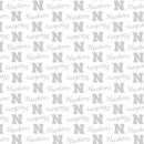 Pre-Order UNL Nebraska Husker - Quilting Fabric - Huksers - White