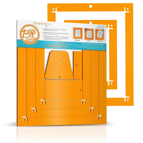 Orange Pop Rulers, Rectangle Set