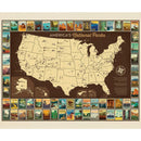 National Parks -  Poster Panel USA Map