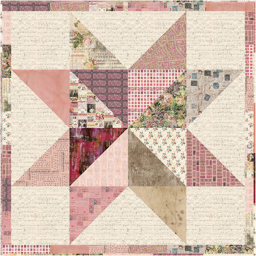 Tim Holtz-Pink Standout Star Quilt Kit