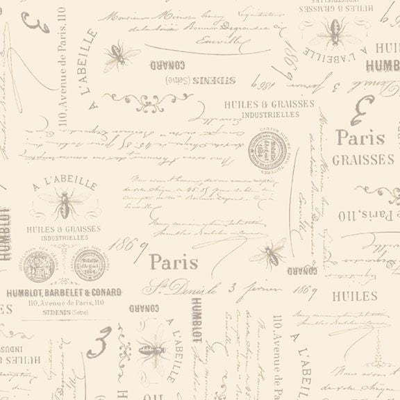 Bee Script - Cream - 108"