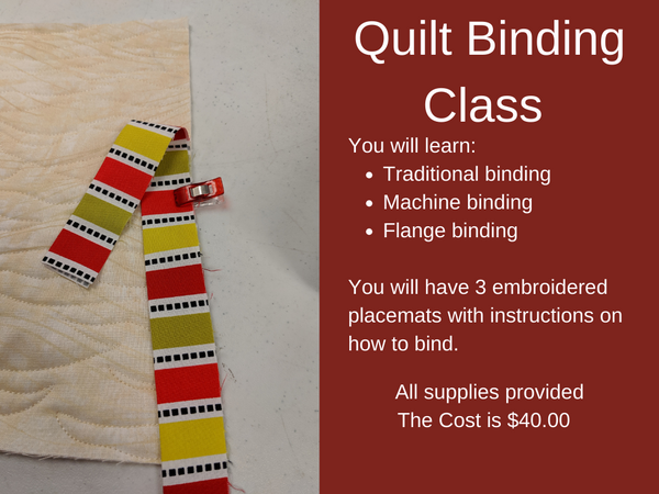 Quilt Binding Class July 6, 2024