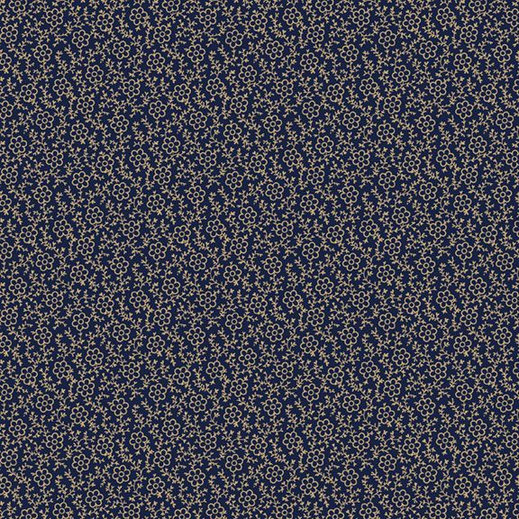 Paula's New Companions - Flower Vine Navy