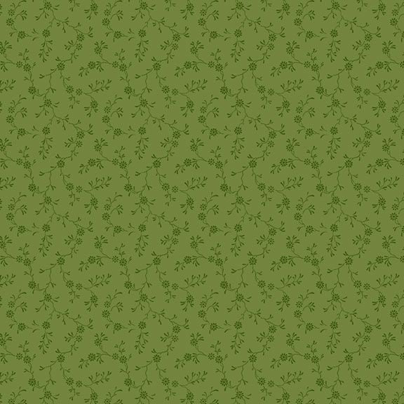 Paula's New Companions - Tossed Sprigs Green