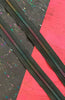 Black Zipper Tape with Rainbow Teeth