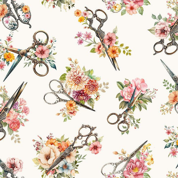 Happy Place - TOSSED FLORAL SCISSORS