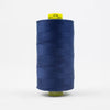 WonderFil Spagetti 12wt cotton thread spool in bright navy with yellow end cap