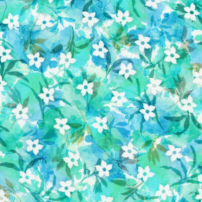 Artful Blooms - Aqua