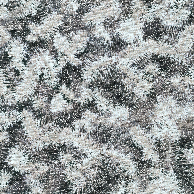 Holiday Flourish - Snow Flower - Pine Needles on Silver