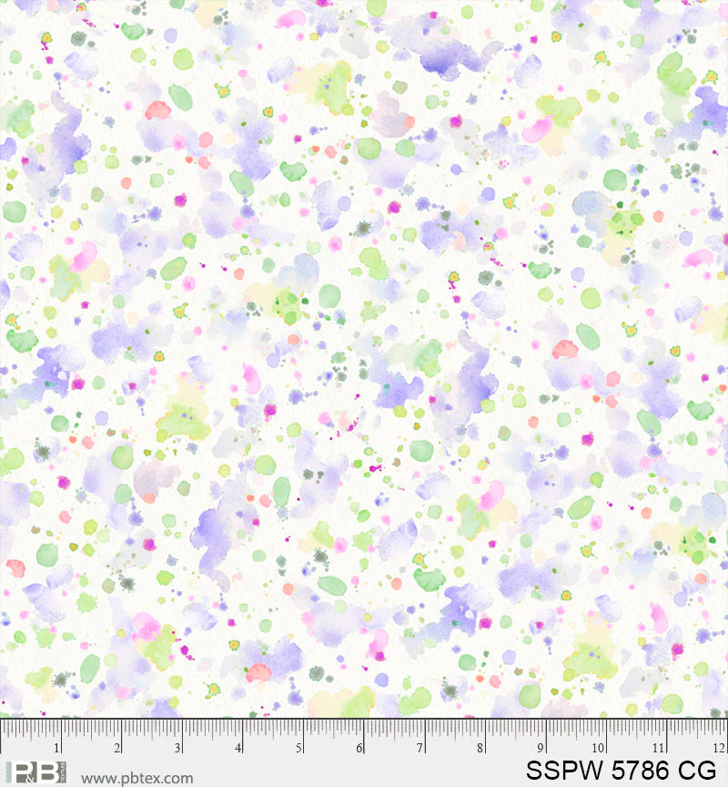Sally's Speckle 108" - Purple & Green