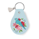 Leather Circle Key Chain Bluebird