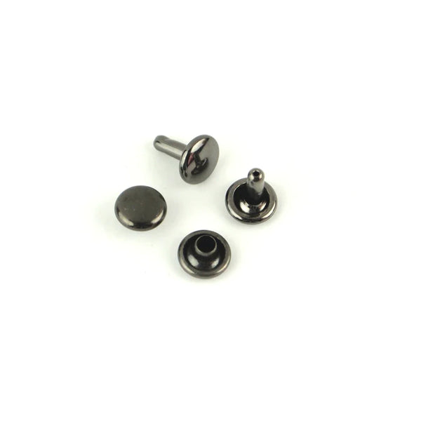 24 SMALL RIVETS 6MM Gunmetal