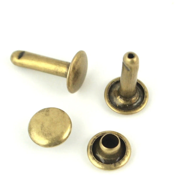 24 LARGE 13MM RIVETS Antique