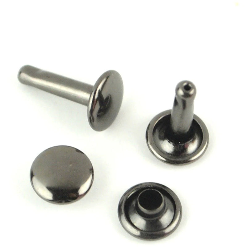 24 LARGE 13MM RIVETS Gunmetal