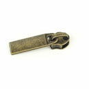 Four Rectangle Zipper Pulls - Antique
