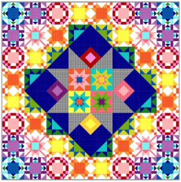 Rejoice Block of the Month Quilt Kit by Charisma Horton with Live Boldly Fabric Line