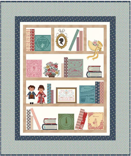 Machine Embroidery Jane Austen Library Quilt