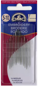DMC Embroidery / Crewel Needles Assorted Sizes 5/10