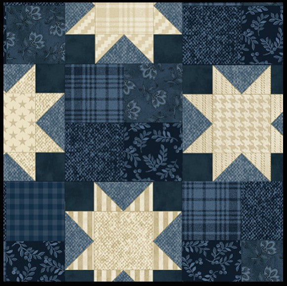 American Spirit Patch Blue 44" Wide 6-Yard Cut