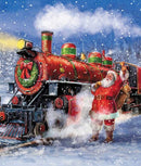 More Christmas Wishes - 35 1/2" x 43" Santa's Train Panel