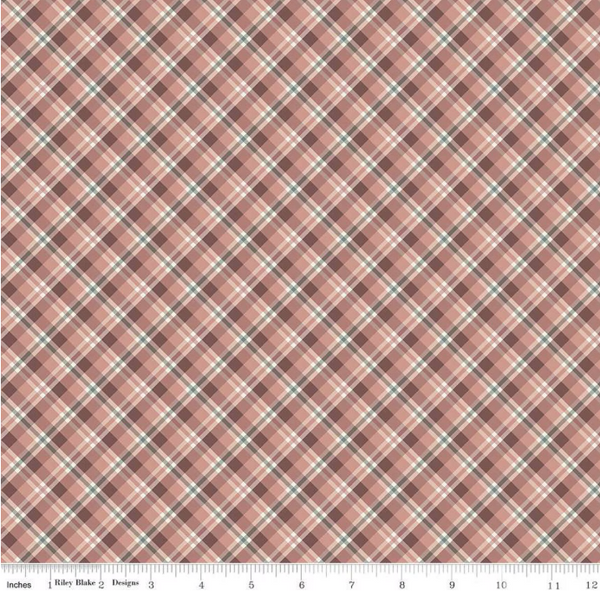 Evening on the Prairie - Prairie Plaid Dusty Rose