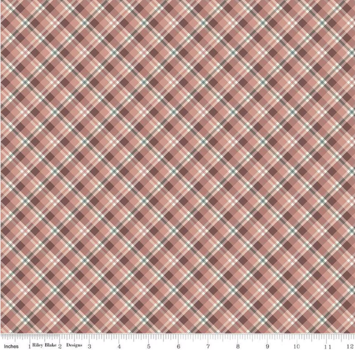 Evening on the Prairie - Prairie Plaid Dusty Rose