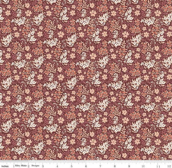 Evening on the Prairie - Ditsy Floral Marsala