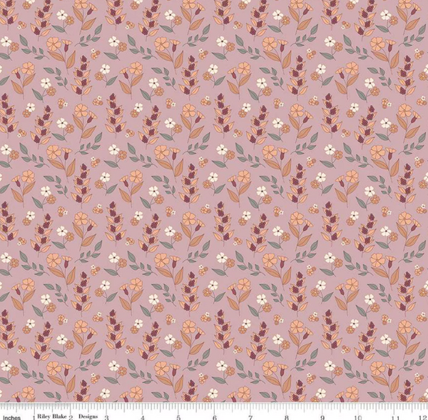 Evening on the Prairie - Autumn Floral Mauve