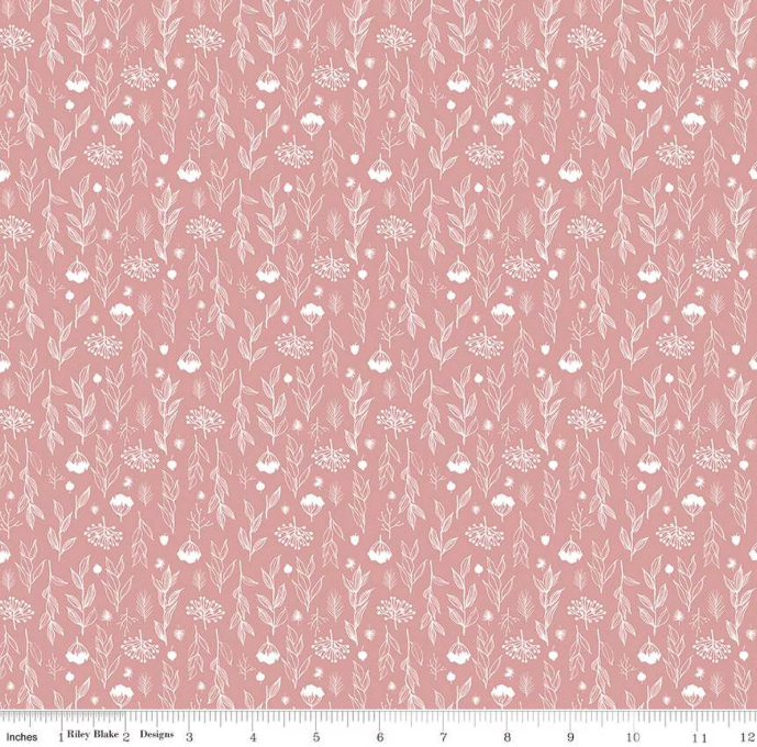 Evening on the Prairie - Silhouette Floral Pink